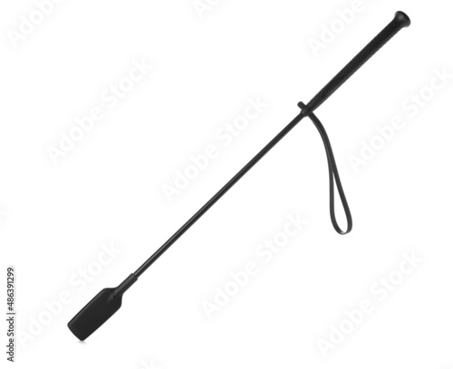 Horse riding crop on white background