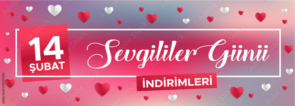 Valentine's Day vector image. Turkish language Valentine's Day vector image. Turkish language