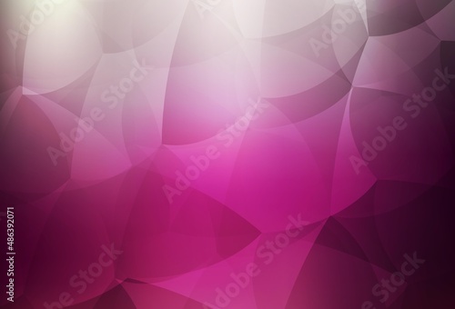 Dark Pink vector layout with lines, triangles.