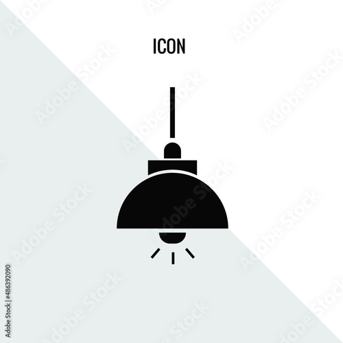 Ceiling lamp vector icon illustration sign