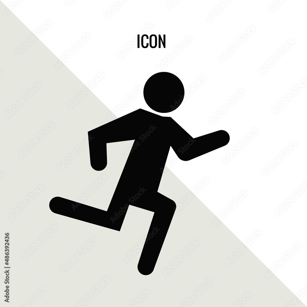 Running man vector icon illustration sign Running man vector icon illustration sign