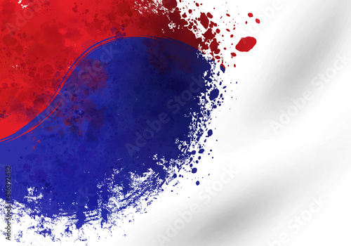 Graphic images applied with the Korean flag Taegeukgi, which can be used as a graphic background on Korean national holidays.