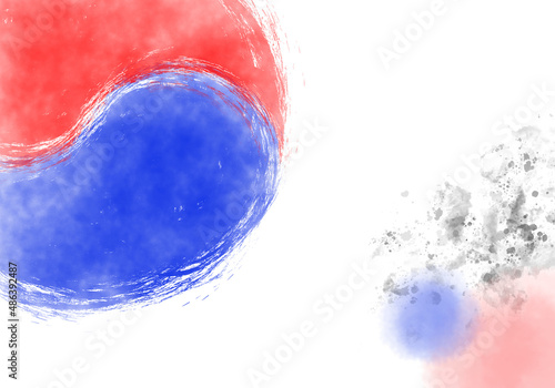Graphic images applied with the Korean flag Taegeukgi, which can be used as a graphic background on Korean national holidays.
