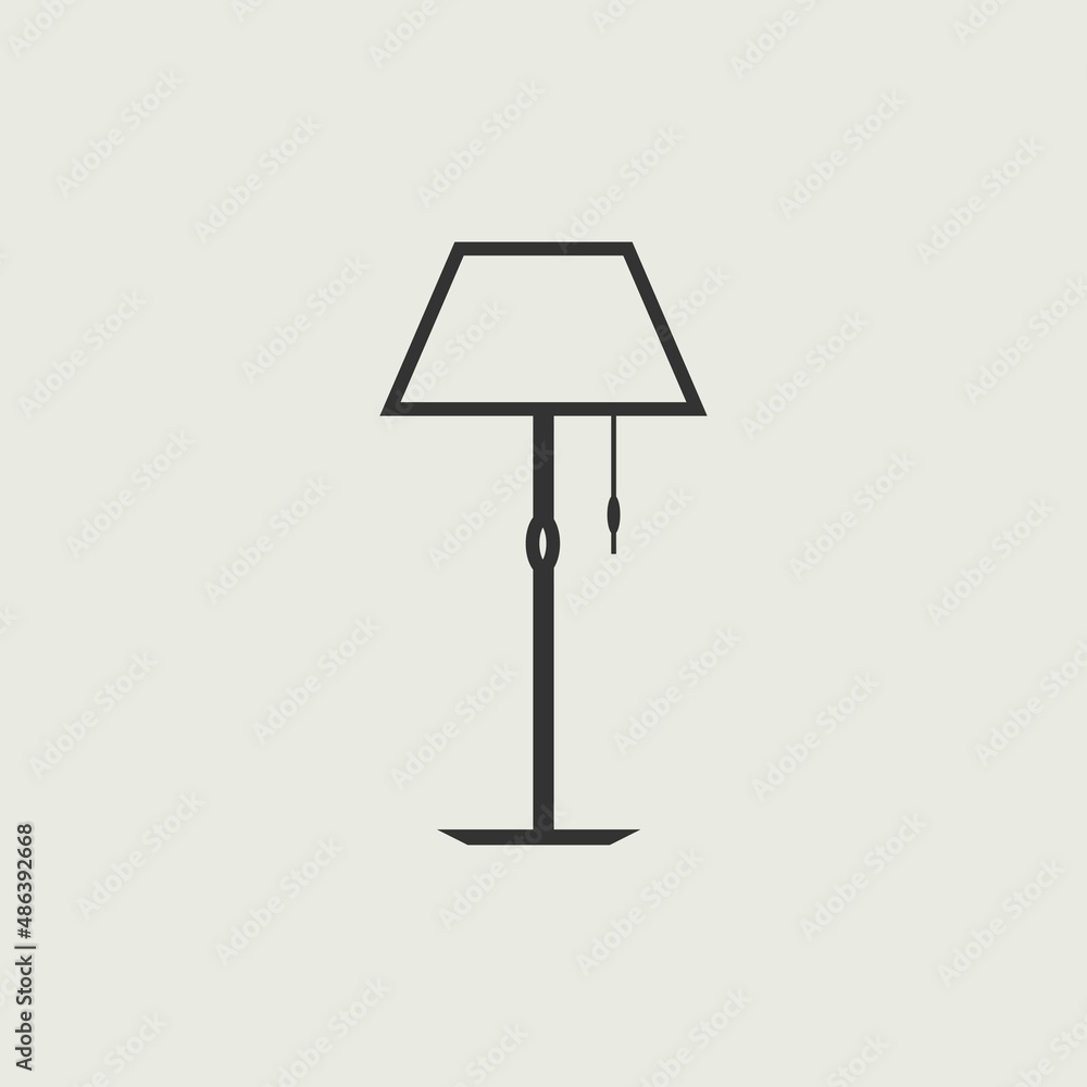 Lamp vector icon illustration sign Lamp vector icon illustration sign
