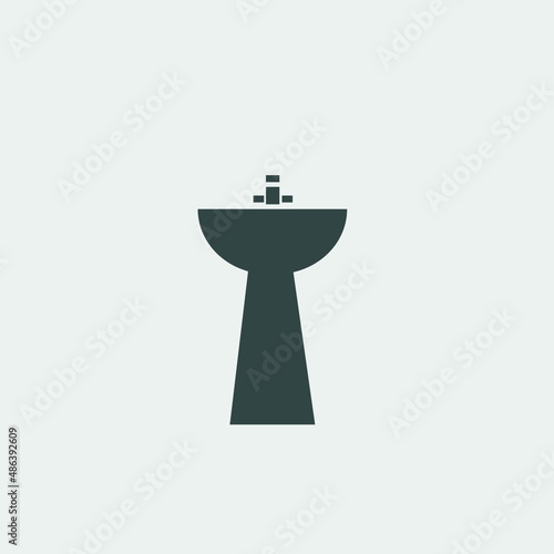 Sink vector icon illustration sign