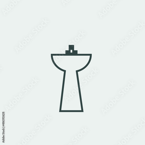 Sink vector icon illustration sign