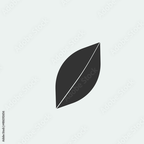 Tea leaf vector icon illustration sign