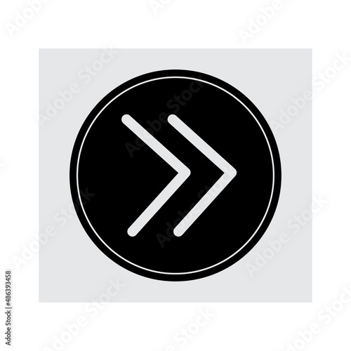 Arrow vector icon. Location icon. Flat arrow circle for web design. Vector illustration. stock image.