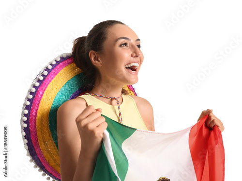Happy young woman with Mexi...