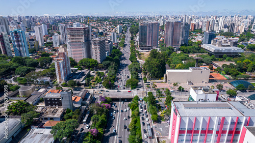 Aerial view of the city of São Paulo, Brazil.
In the neighborhood of Vila Clementino, Jabaquara. Aerial drone photo. Avenida 23 de Maio in the background. Many residential buildings under construction photo