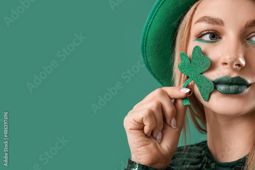 Beautiful woman with decora...