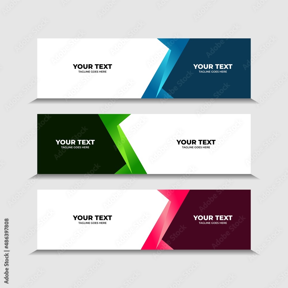 Vector design Banner background template. elegant minimalist simple banner. banner business.