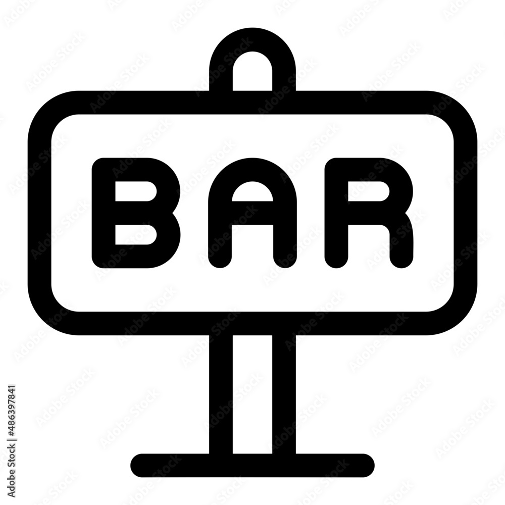 signboard line icon signboard line icon