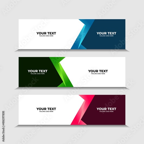 Vector design Banner background template. elegant minimalist simple banner. banner business.