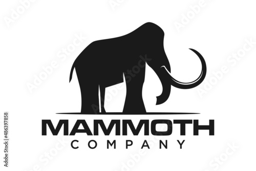 Mastodon Mammoth Initial M logo design inspiration