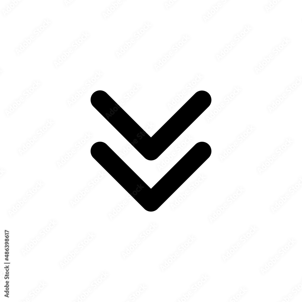 down icon - outline style down icon - outline style
