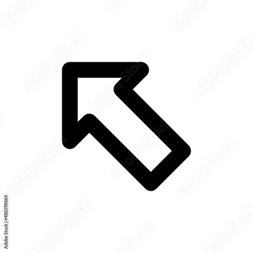 up right icon - outline style