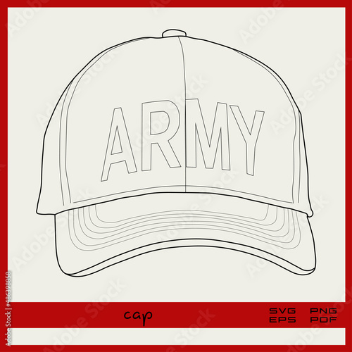 army cap svg png eps pdf