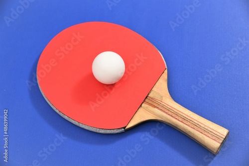Obraz na płótnie ping pong racket and ball