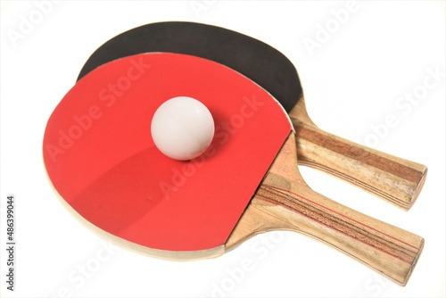 Obraz na płótnie ping pong racket and ball