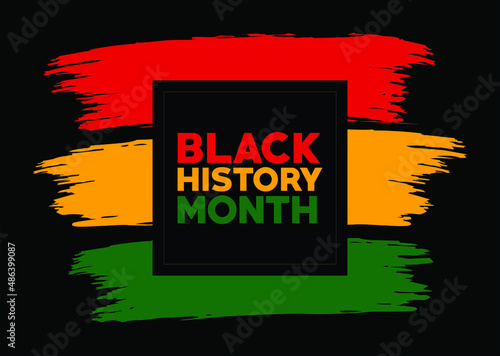 Celebrate of Black History Month design. Vector illustration and icon symbol. Logotype and word mark. photo