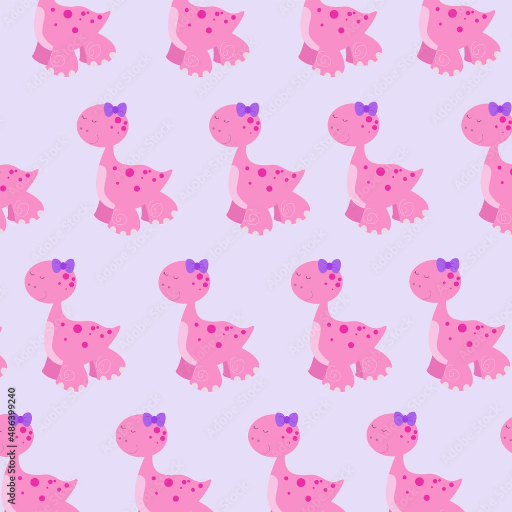 Pink turtle seamless pattern Cute swimming pink turtles. turtle background vector