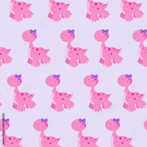 Pink turtle seamless pattern Cute swimming pink turtles. turtle background vector