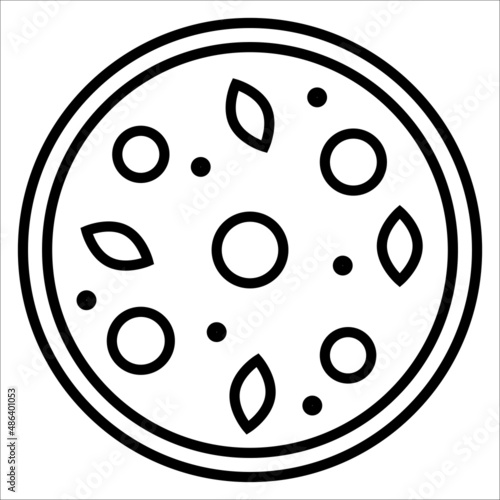 Cartoon pizza, great design for any purposes. Simple illustration. White background. Vector illustration. stock image.