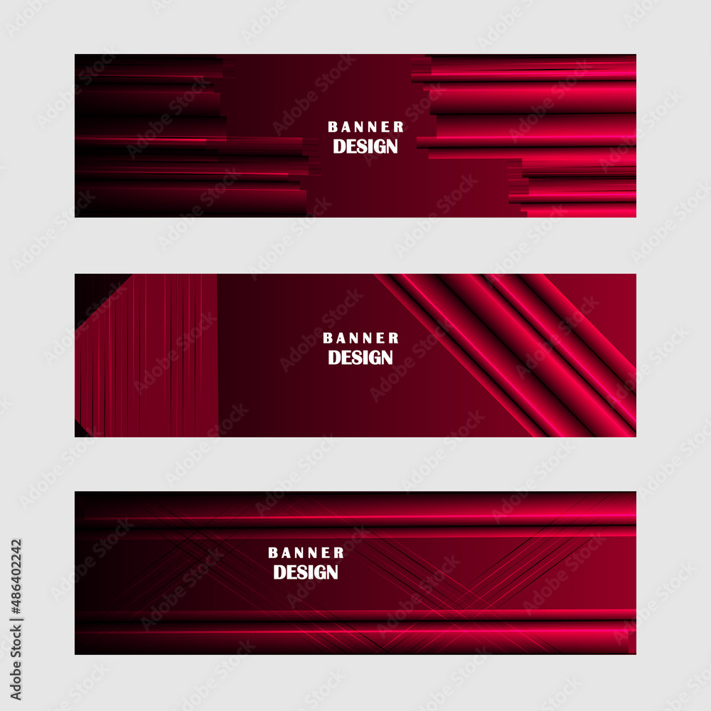 Set of banner background vector design Set of banner background vector design