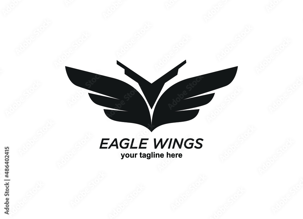 eagle wings modern logo design Vector eagle wings modern logo design Vector