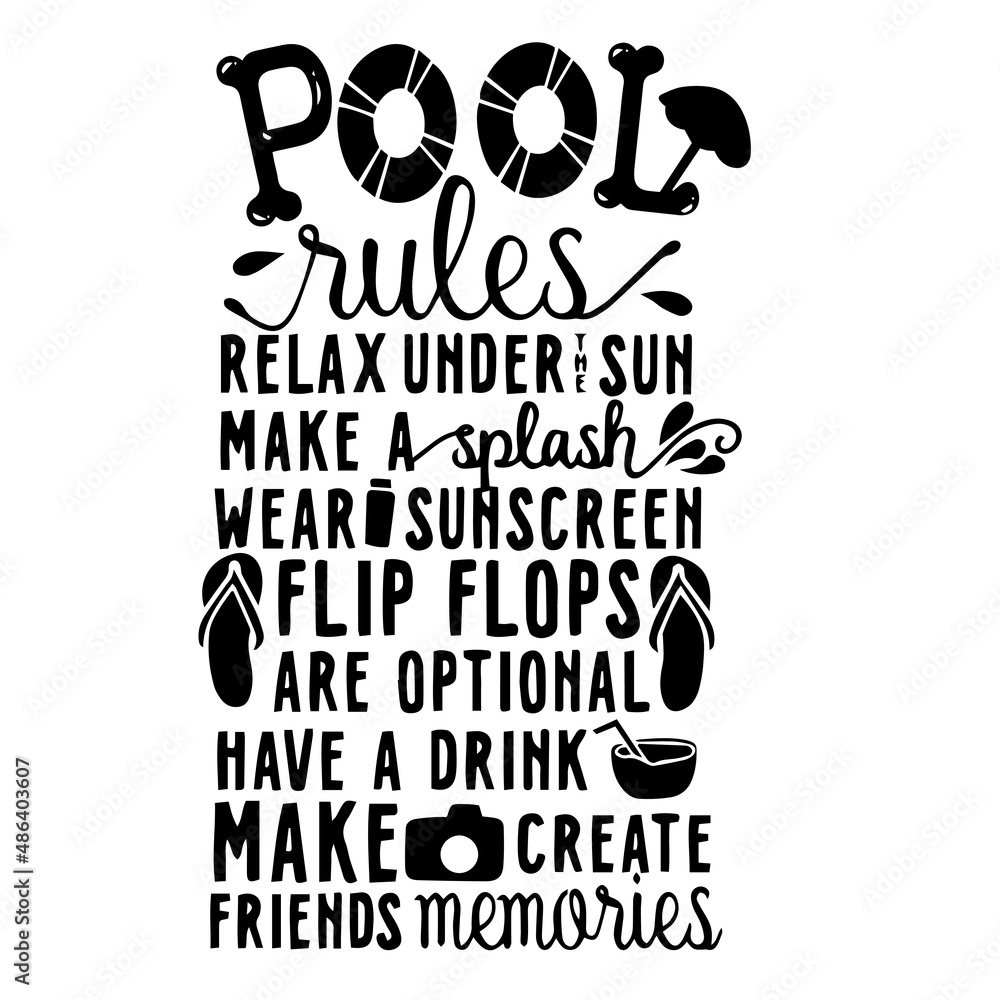 pool rules inspirational quotes, motivational positive quotes