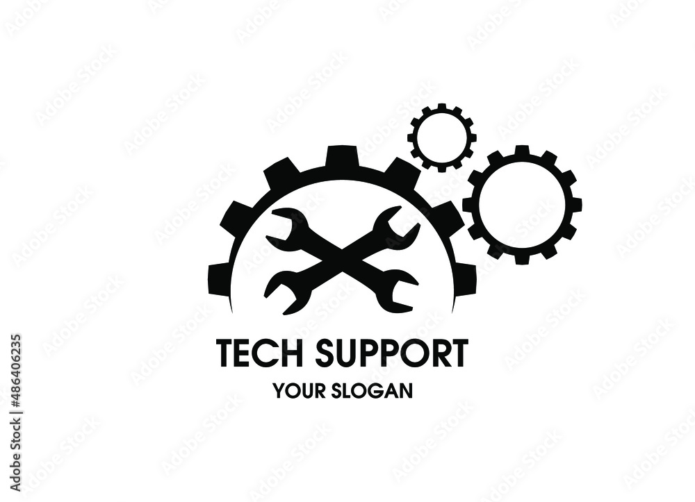 Tech support logo design inspiration Vector Tech support logo design inspiration Vector