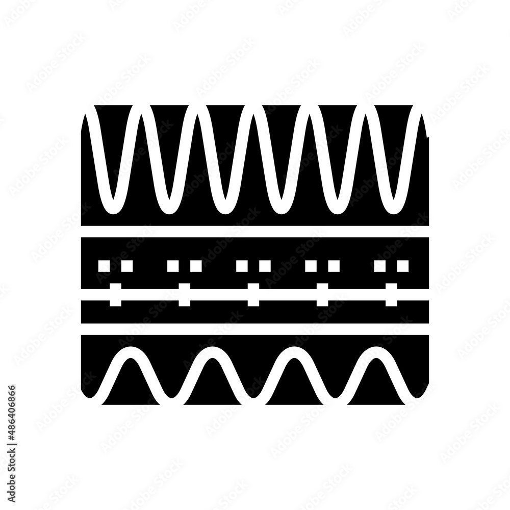 frequency telecommunication glyph icon vector. frequency telecommunication sign. isolated contour symbol black illustration