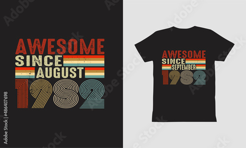 Obraz na płótnie Birthday August and September 1982 Design.