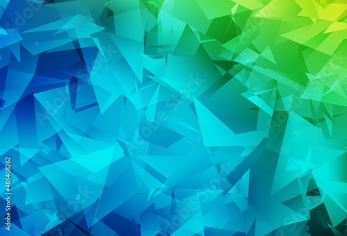 Light Blue  Green vector low poly layout.