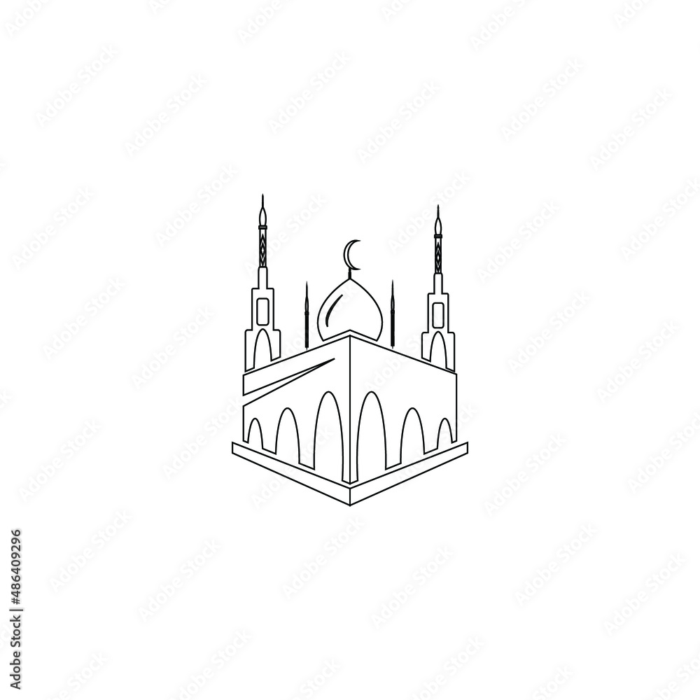 mosque icon logo image vector illustration