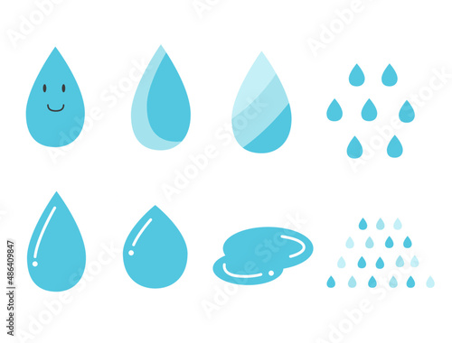 水滴のイラスト　セット