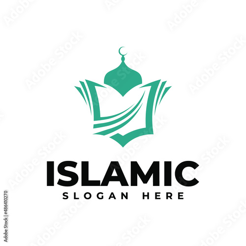 Canvas Print Mosque Logo Vector, Mosque Logo Template, Mosque Creative Logo Design Vector