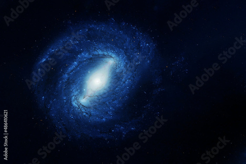 Fototapeta Naklejka Na Ścianę i Meble -  Blue spiral galaxy. Elements of this image furnished by NASA