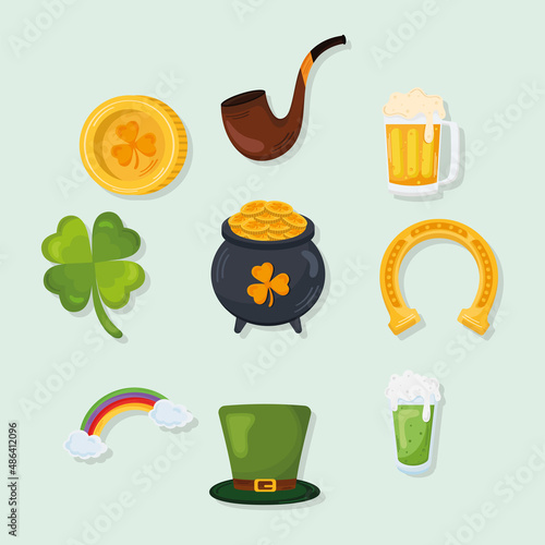 nine saint patricks day icons