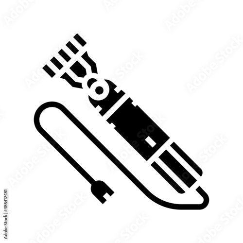 shear sheep electric tool glyph icon vector. shear sheep electric tool sign. isolated contour symbol black illustration