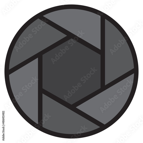 diaphragm color line style icon