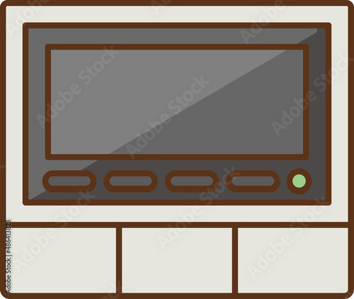 Illustration of intercom with monitor