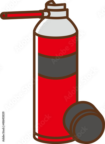 Clip art of silicone spray with the lid open