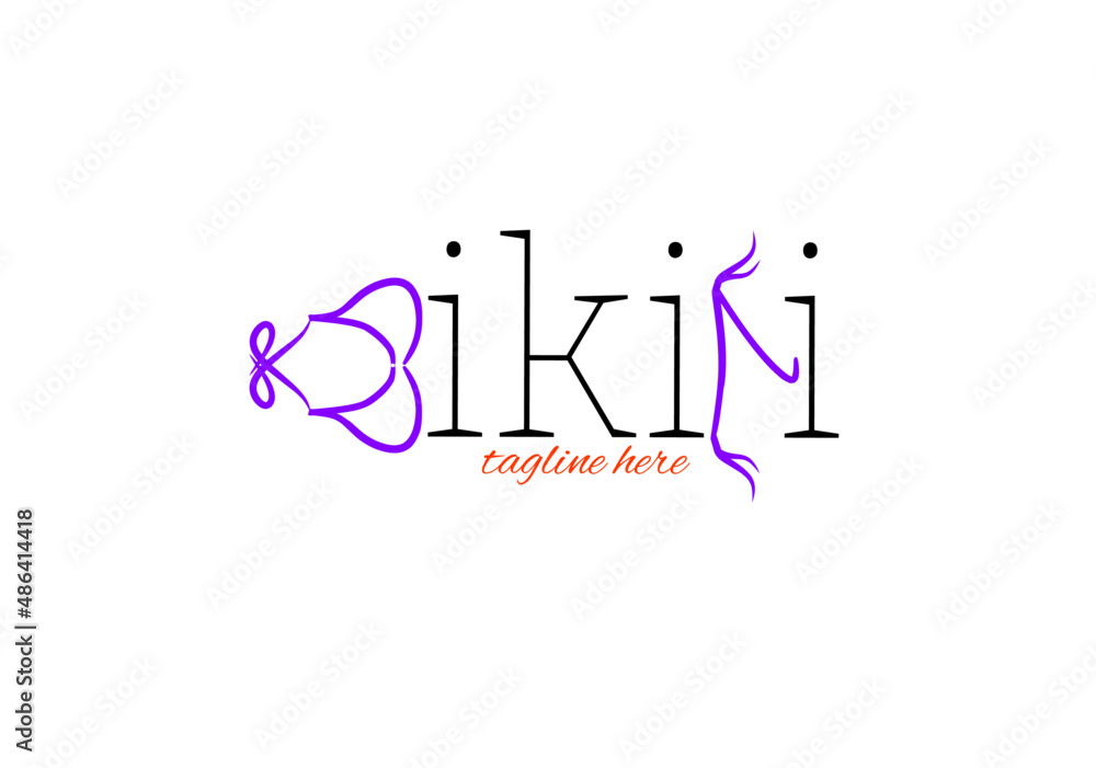 Obraz premium initial letter bn b n bikini logo