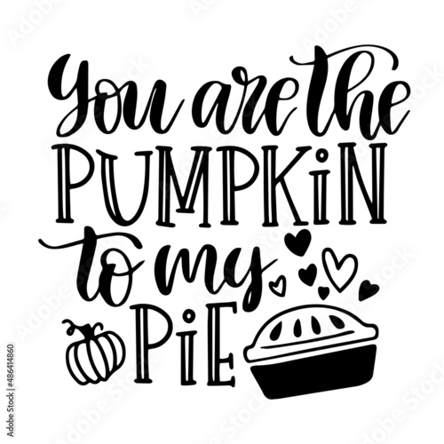 you are the pumpkin to my pie inspirational quotes  motivational positive quotes  silhouette arts lettering design