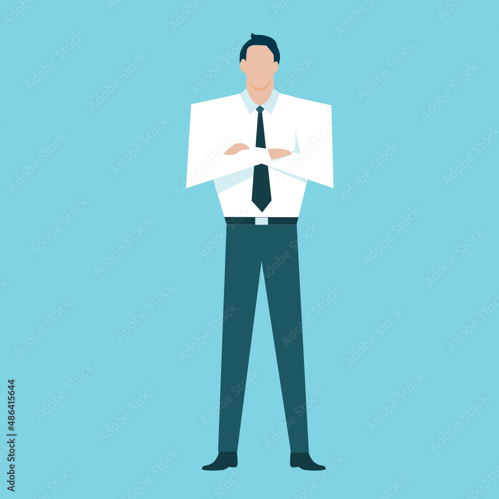 Business man standing. Business man standing.