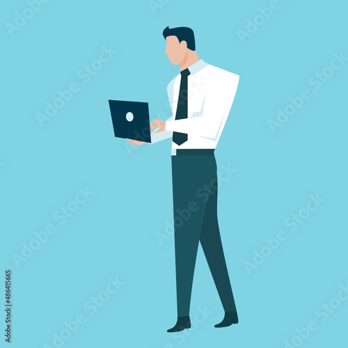 businessman with laptop