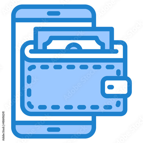 mobile blue style icon