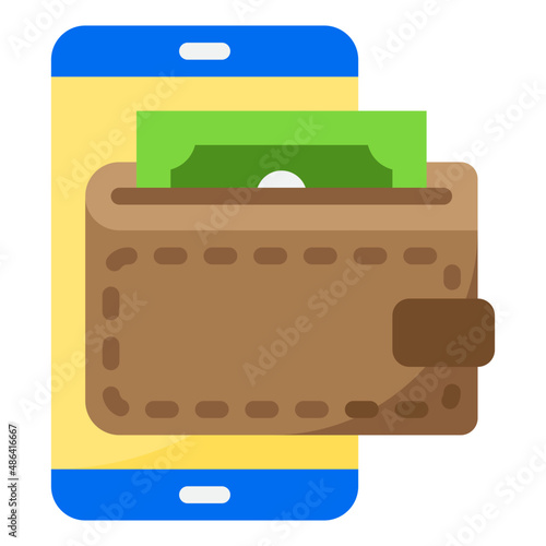 mobile flat style icon